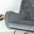 Allora Mid-Century Modern Tight Back Velvet Rocking Chair in Dark Grey