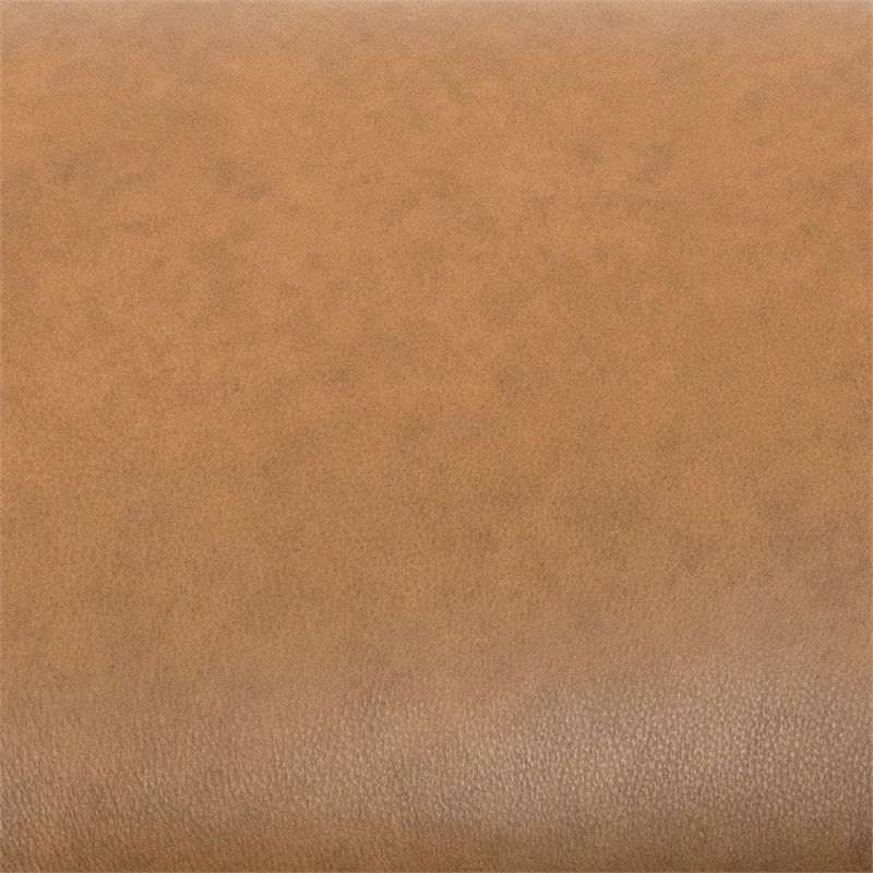 Allora Mid-Century Modern Tight Back Leather Upholstered Armchair in Tan