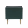 Allora Modern Two Drawer Wooden Nightstand with Two Drawers in Dark Green