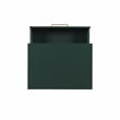 Allora Modern Two Drawer Wooden Nightstand with Two Drawers in Dark Green