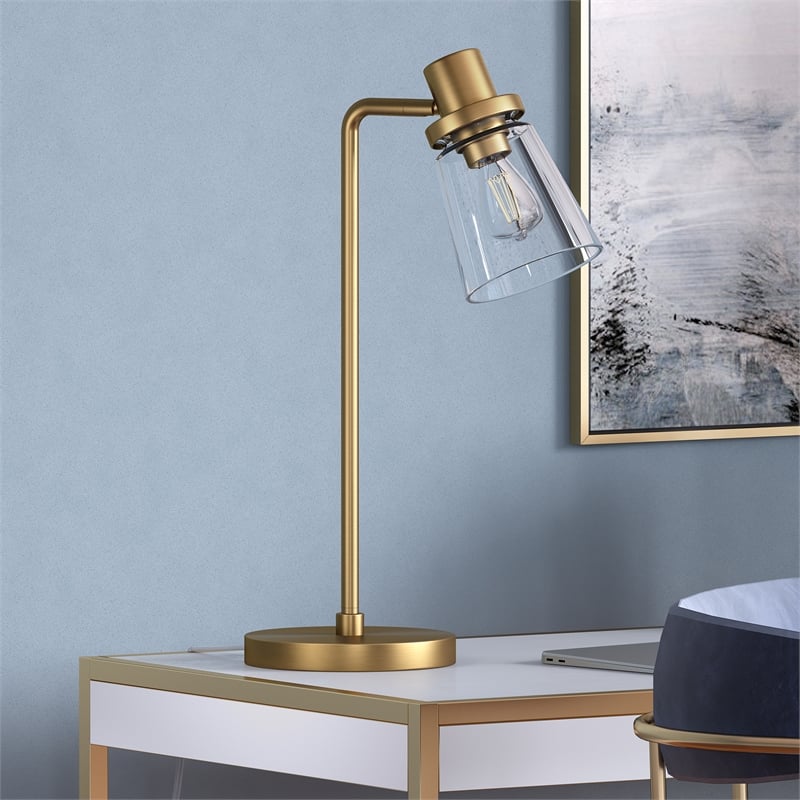 Allora Modern Metal Table Lamp in Brass Finish