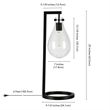 Allora Modern Seeded Glass Shade and Metal Table Lamp in Brass