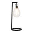 Allora Modern Seeded Glass Shade and Metal Table Lamp in Brass