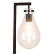Allora Modern Seeded Glass Shade and Metal Table Lamp in Brass