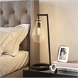 Allora Modern Seeded Glass Shade and Metal Table Lamp in Brass