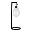 Allora Modern Seeded Glass Shade and Metal Table Lamp in Brass