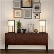 Allora Industrial Metal Asymetric Black and Bronze Table Lamp