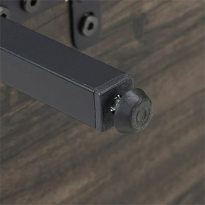 Allora 2-Piece Modern Wood/Steel Etagere Set in Brown Ash/Matte Black