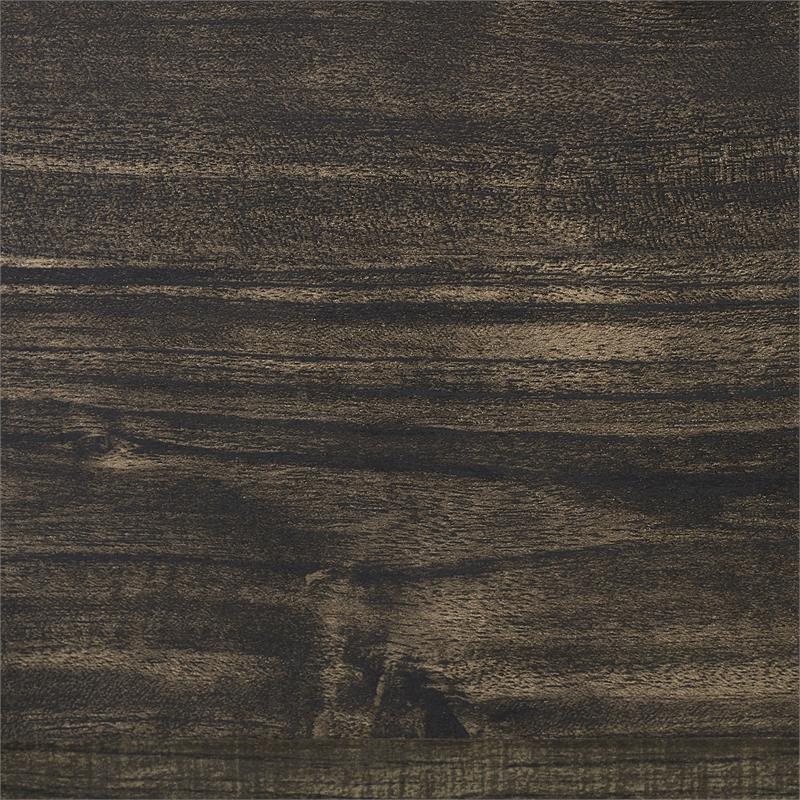 Allora 2-Piece Modern Wood/Steel Etagere Set in Brown Ash/Matte Black