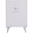 Allora Mid-Century 3 Drawer Nightstand in White and Chrome Finish