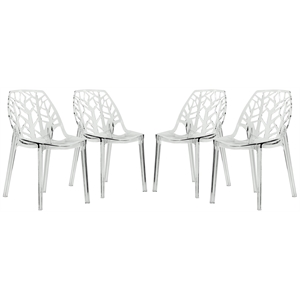 allora modern plastic dining side chair (set of 4)