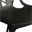 Allora Modern Plastic Dining Side Chair in Solid Black (Set of 4)