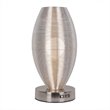 Bromi Design Lenox 1 Light Aluminum Round Table Lamp in Silver