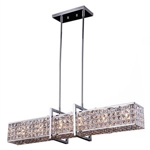 Bromi Design Halo 5 Light Modern Metal Pendant in Chrome