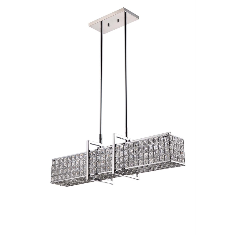 Bromi Design Halo 5 Light Modern Metal Pendant in Chrome