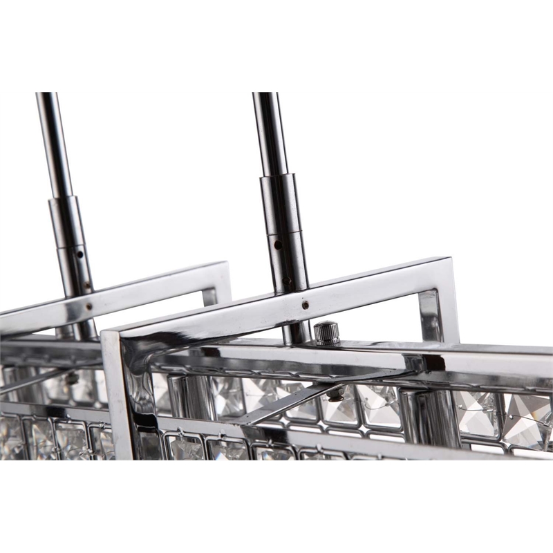 Bromi Design Halo 5 Light Modern Metal Pendant in Chrome