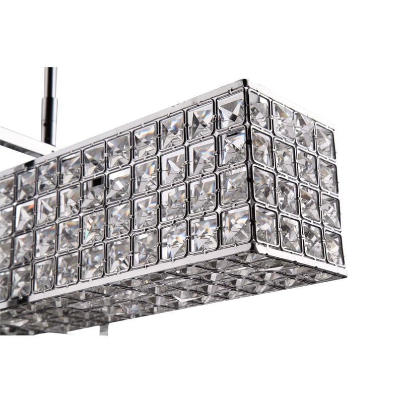 Bromi Design Halo 5 Light Modern Metal Pendant in Chrome