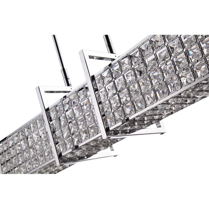 Bromi Design Halo 5 Light Modern Metal Pendant in Chrome