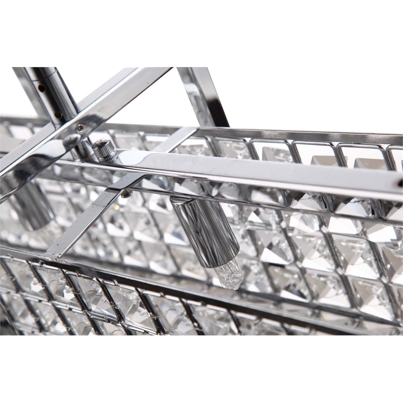 Bromi Design Halo 5 Light Modern Metal Pendant in Chrome