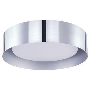 bromi design lynch metal flush mount ceiling light in chrome