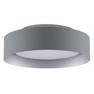 Bromi Design Lynch Metal Flush Mount Ceiling Light in Gray and White