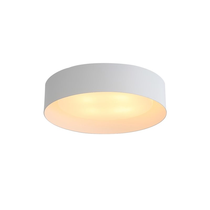Bromi Design Lynch Metal Flush Mount Ceiling Light in White and Gray