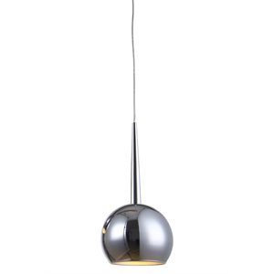 Bromi Design Wade 1 Light Round Metal Pendant in Chrome