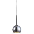 Bromi Design Wade 1 Light Round Metal Pendant in Chrome