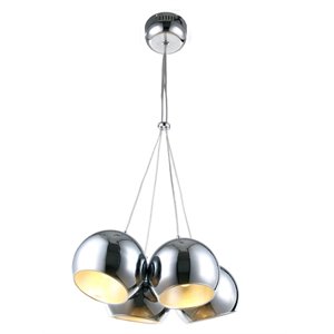 Bromi Design Wade 4 Light Metal Pendant in Chrome