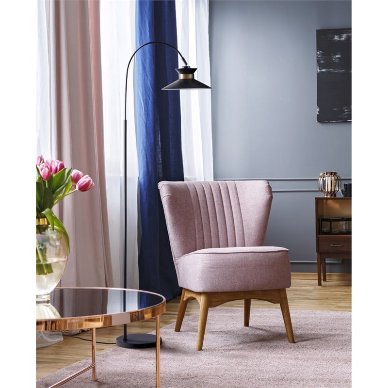 Bromi Design Gracie Metal Arc Floor Lamp in Black