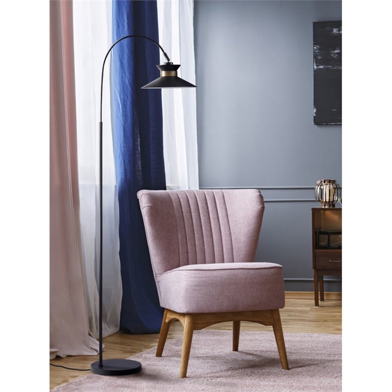 Bromi Design Gracie Metal Arc Floor Lamp in Black