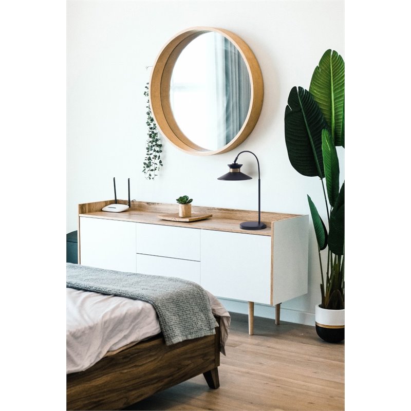 Bromi Design Gracie Metal Arc Table Lamp in Black