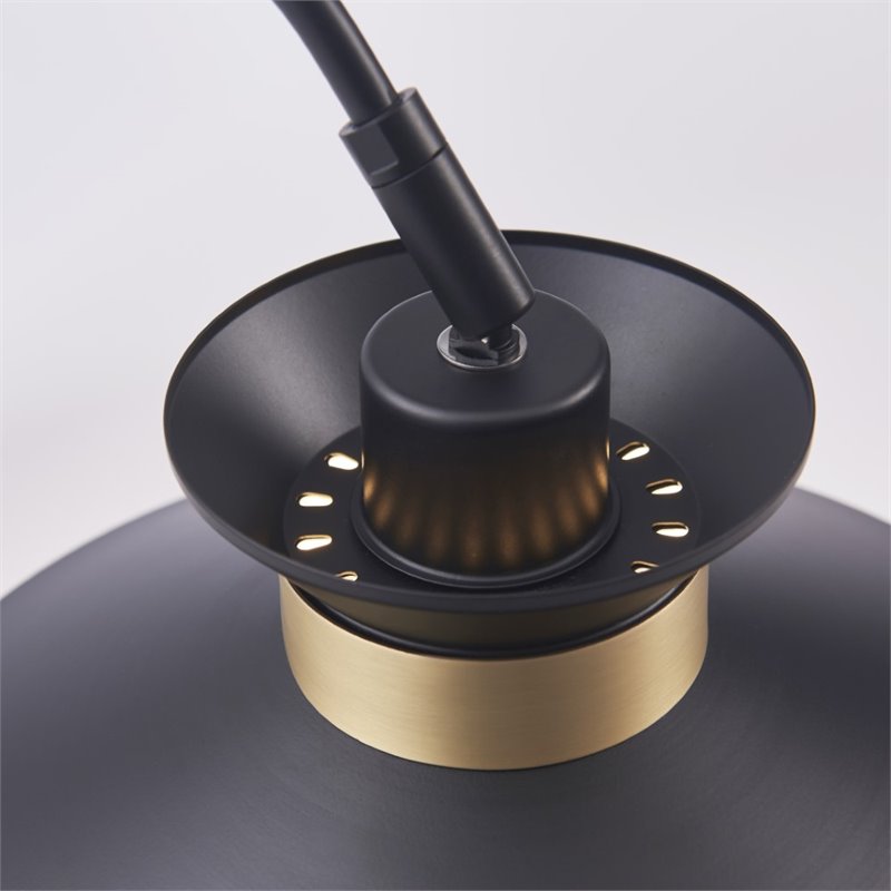 Bromi Design Gracie Metal Arc Table Lamp in Black