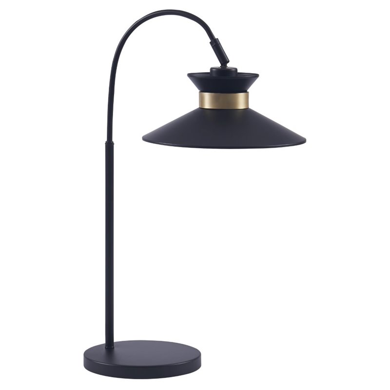 Bromi Design Gracie Metal Arc Table Lamp in Black