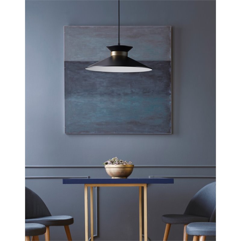 Bromi Design Gracie Metal Pendant Lamp in Black
