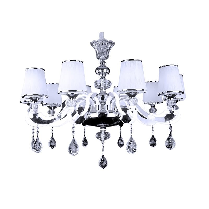 Bromi Design St Tropez Platinum Stainless Steel Chandelier in Chrome