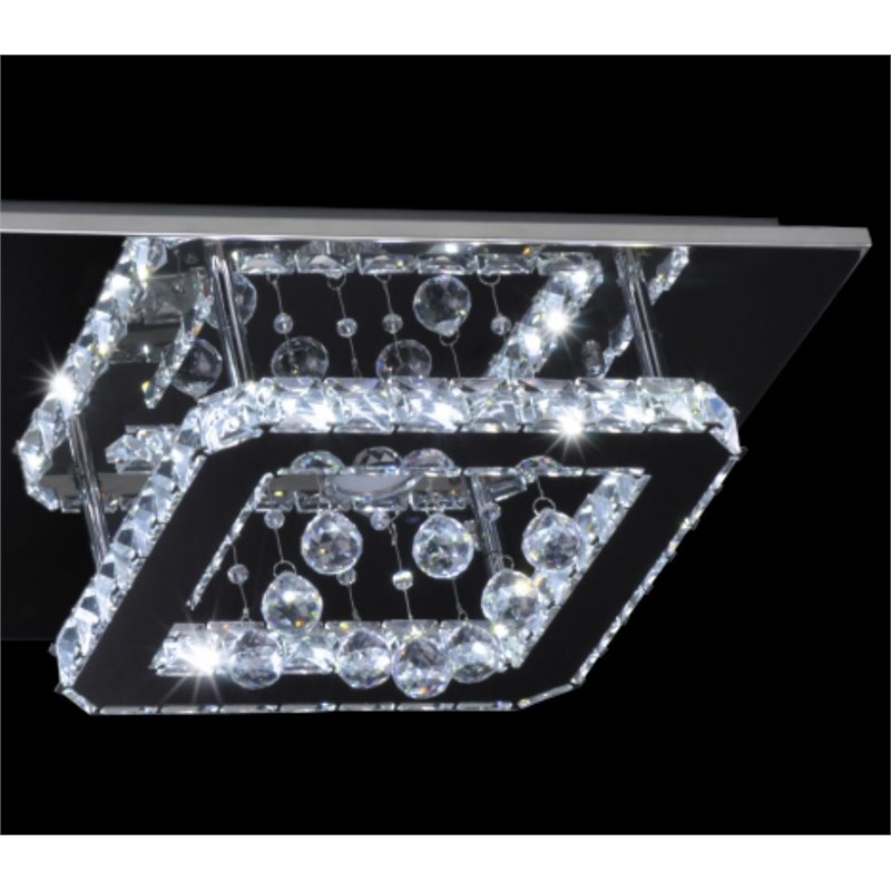 Bromi Design St Tropez 1 Light Stainless Steel Flush Mount in Chrome