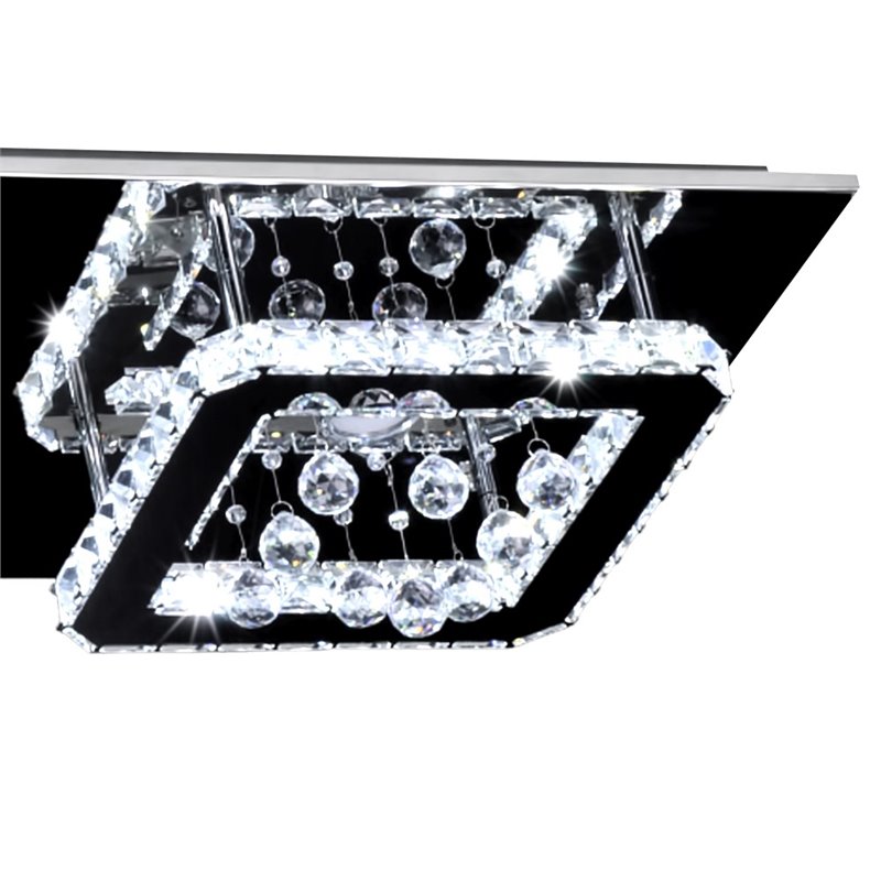Bromi Design St Tropez 1 Light Stainless Steel Flush Mount in Chrome