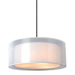 Bromi Design Phoenix 15&quot Metal Pendant in White