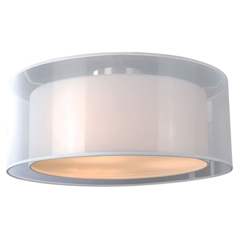 Bromi Design Phoenix 2 Light Metal Flush Mount in White