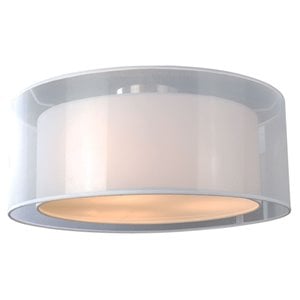 Bromi Design Phoenix 2 Light Metal Flush Mount in White