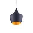 Bromi Design Berkley Single Light Aluminum Pendant in Black and Gold