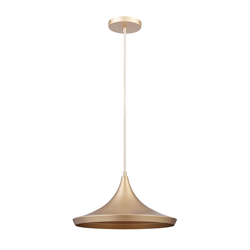Bromi Design Berkley Single Light Aluminum Pendant in Gold