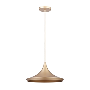 Bromi Design Berkley Single Light Aluminum Pendant in Gold