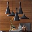 Bromi Design Berkley Single Light Aluminum Pendant in Black