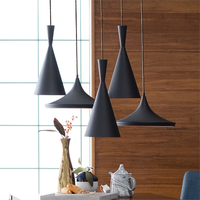 Bromi Design Berkley Single Light Aluminum Pendant in Black