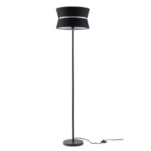 Bromi Design Verdi Metal Straight Floor Lamp in Black