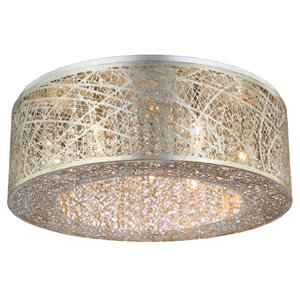 Bromi Design Royal 9 Light Metal Pendant Flush Mount Ceiling Light in Gold
