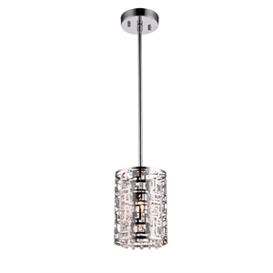 Bromi Design Metropolitan 1 Light Metal Pendant in Chrome