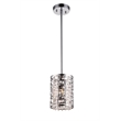 Bromi Design Metropolitan 1 Light Metal Pendant in Chrome
